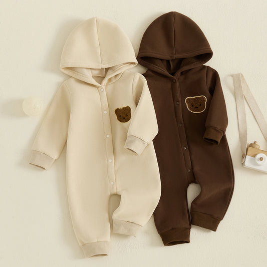 Cute Hooded Long Sleeve Romper Fall Clothes