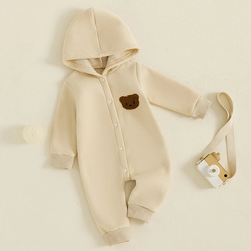 Cute Hooded Long Sleeve Romper Fall Clothes